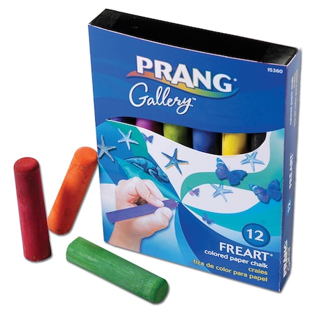 Prang Prang Freart Artist Colored Paper Chalk, PK12 X15360